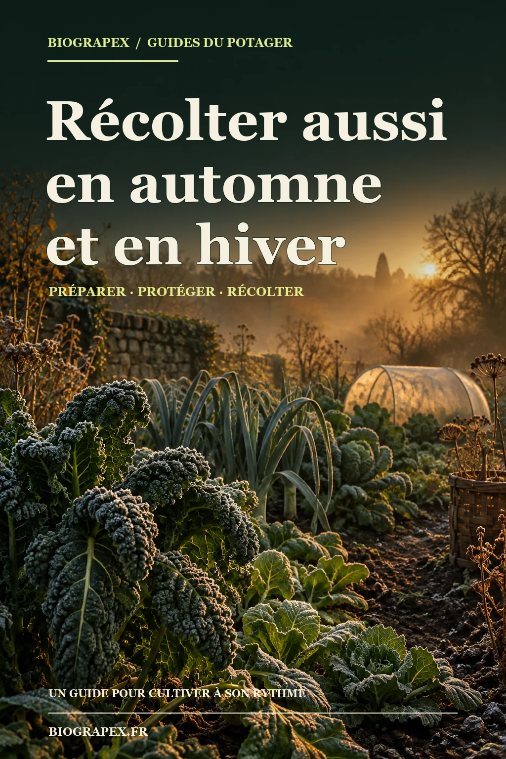 Couverture illustrée de l’ebook Récolter aussi en automne et en hiver